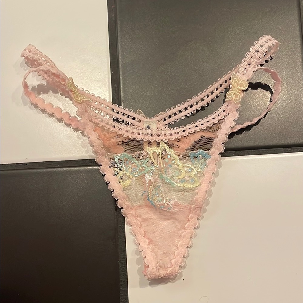 For Love and Lemons Pink Lace Panties